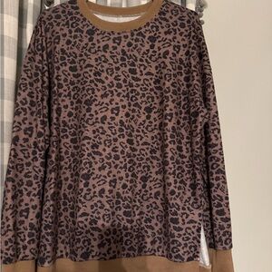 Cheetah print sweatshirt